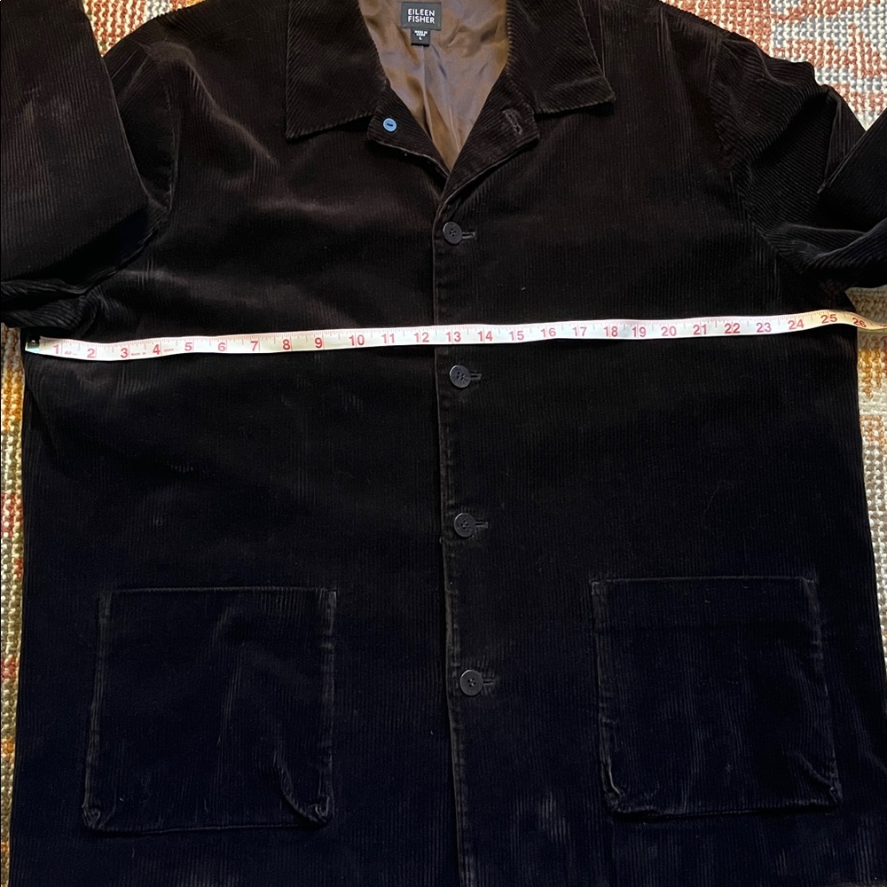Eileen Fisher Brown Corduroy Barn Jacket Blazer Size L - Picture 4 of 10